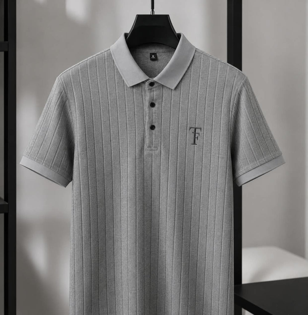 Polo Texturizado Fernato en color gris