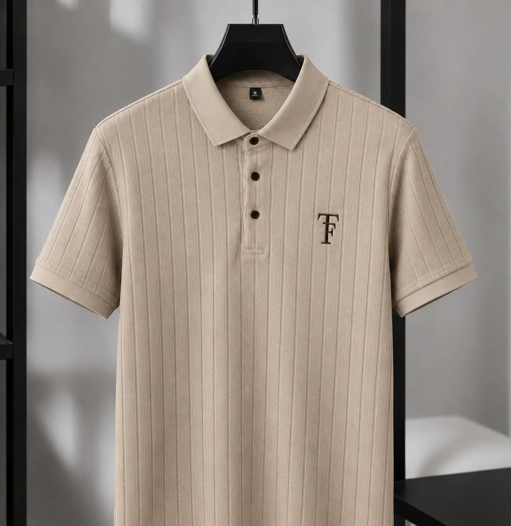 Polo Texturizado Fernato en color beige