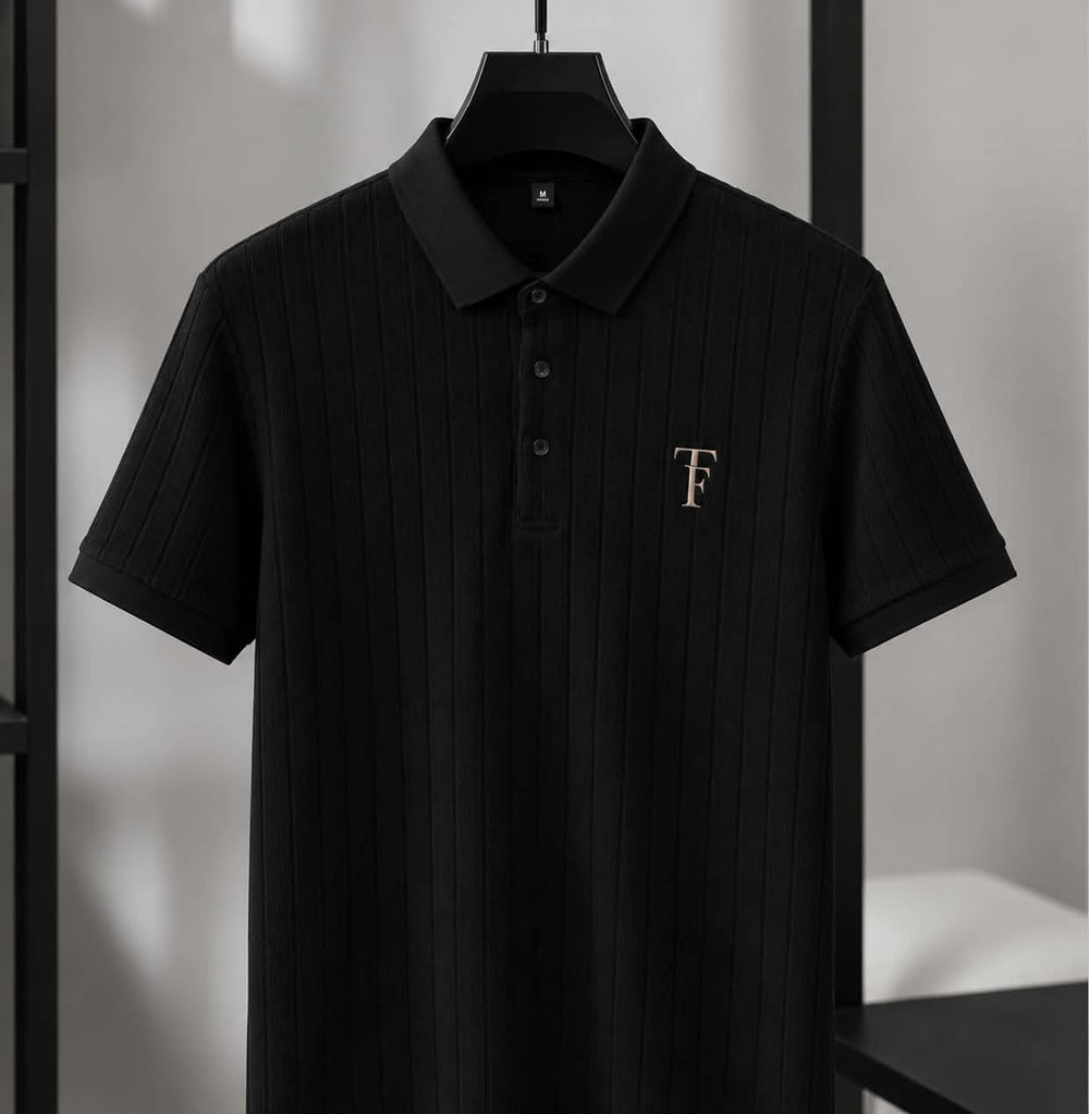 Polo Texturizado Fernato en color negro