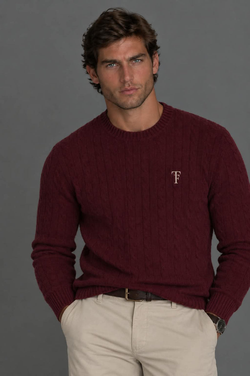 Sweater Trenzado Estilo OldMoney